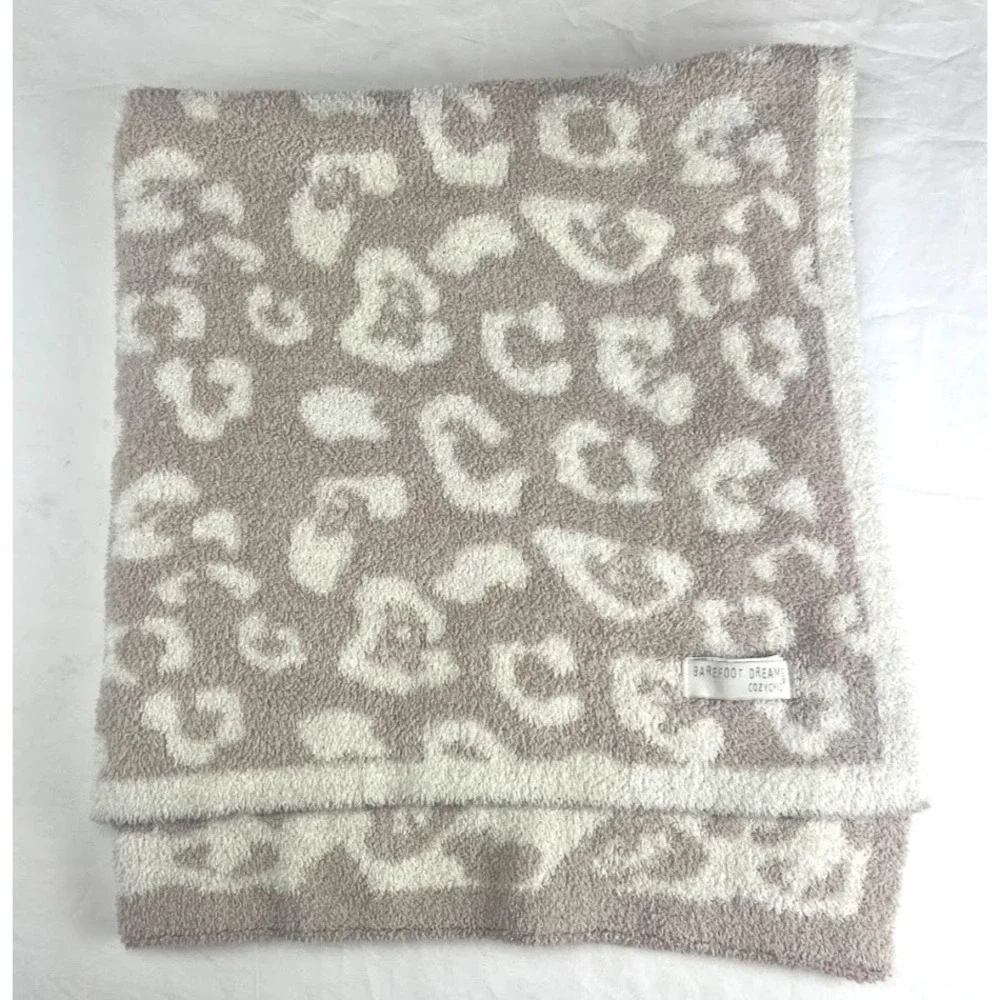 Barefoot Dreams Baby Blanket Soft Brown Tan Beige In The Wild Unisex Brown Tan